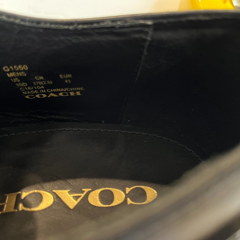 COACH Men's Bleecker Wingtip Derby - G1550 - Black - Size 10D - Picture 2 of 9